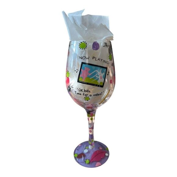 Lolita - Mommy’s‎ Time Out - Hand Painted Wine Glass - Picture 3 of 10